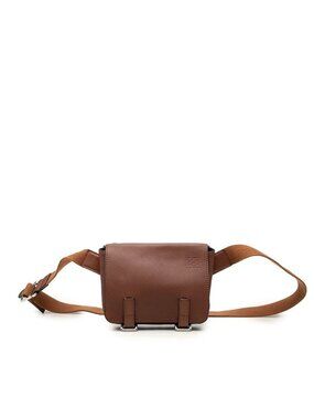 Loewe Anagram Military Bum Bag Brown Leather